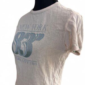 Topshop NY '83 Cropped Tee Size M